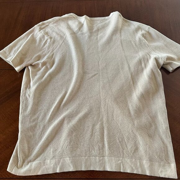 ZARA Textured Knit Short-Sleeve Sweater – Size Large neutral beige/cream tone - Picture 3 of 3